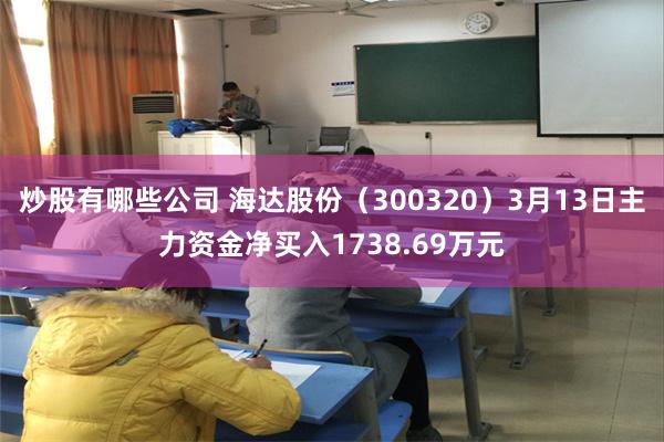 炒股有哪些公司 海达股份（300320）3月13日主力资金净买入1738.69万元