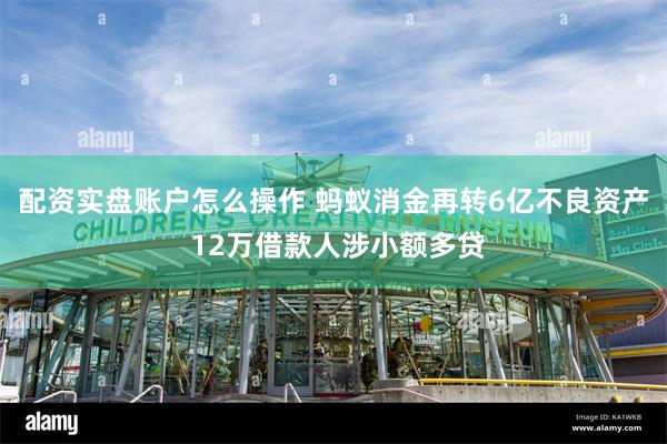 配资实盘账户怎么操作 蚂蚁消金再转6亿不良资产 12万借款人涉小额多贷