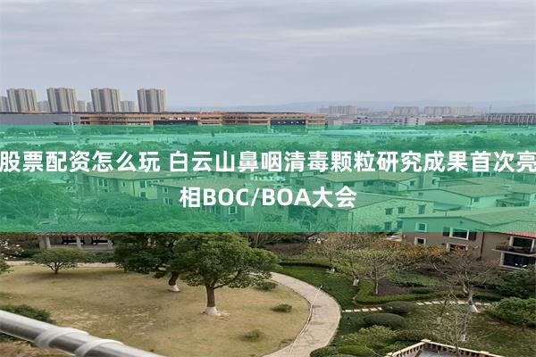 股票配资怎么玩 白云山鼻咽清毒颗粒研究成果首次亮相BOC/BOA大会